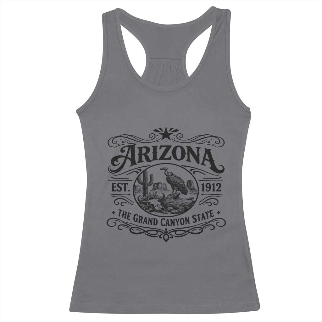 Vintage Arizona Cactus Desert Canyon Western 1912 Racerback Tank Top