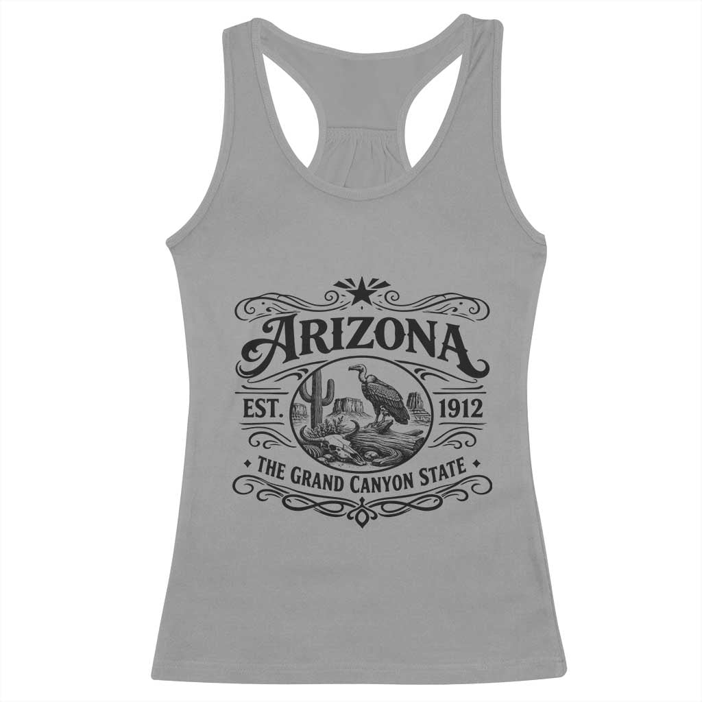 Vintage Arizona Cactus Desert Canyon Western 1912 Racerback Tank Top