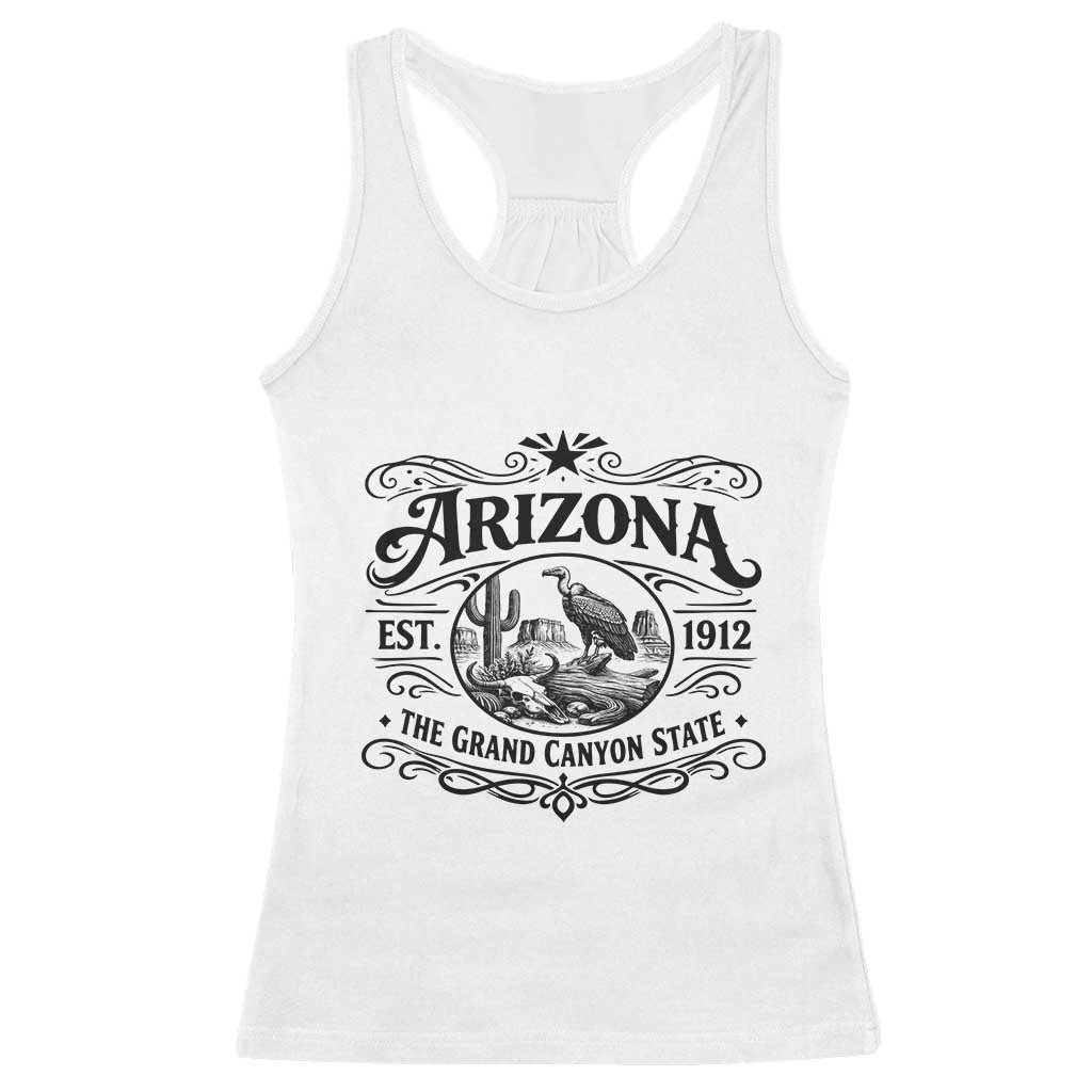 Vintage Arizona Cactus Desert Canyon Western 1912 Racerback Tank Top