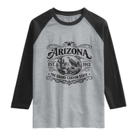 Vintage Arizona Cactus Desert Canyon Western 1912 Raglan Shirt
