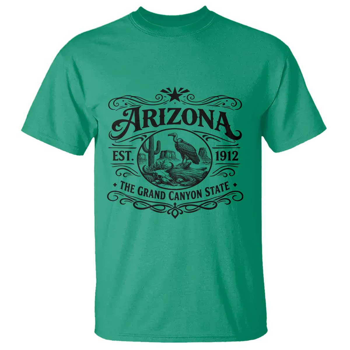 Vintage Arizona Cactus Desert Canyon Western 1912 T Shirt