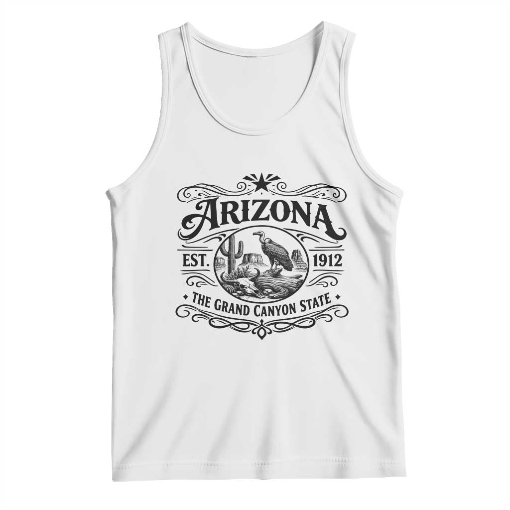 Vintage Arizona Cactus Desert Canyon Western 1912 Tank Top