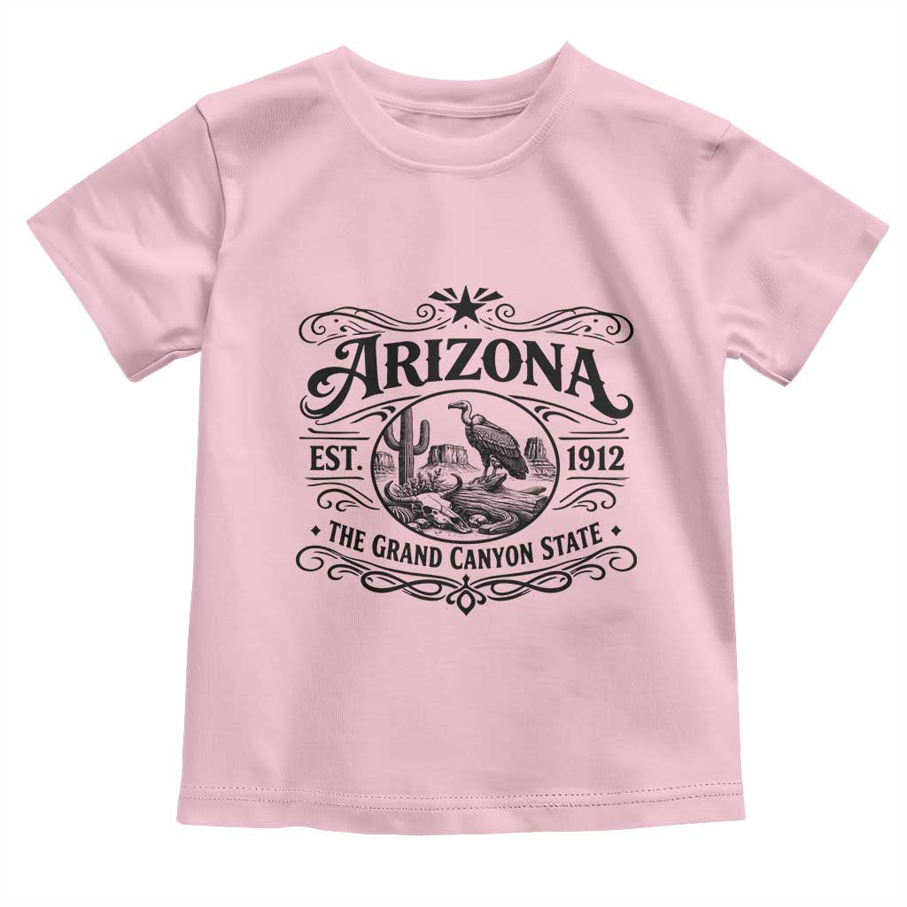 Vintage Arizona Cactus Desert Canyon Western 1912 Toddler T Shirt