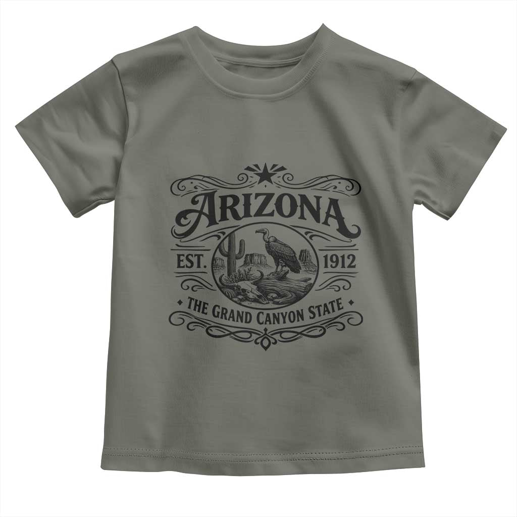 Vintage Arizona Cactus Desert Canyon Western 1912 Toddler T Shirt