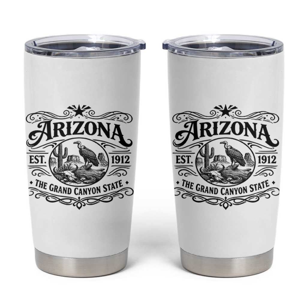 Vintage Arizona Cactus Desert Canyon Western 1912 Tumbler Cup