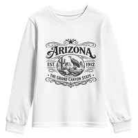 Vintage Arizona Cactus Desert Canyon Western 1912 Youth Sweatshirt