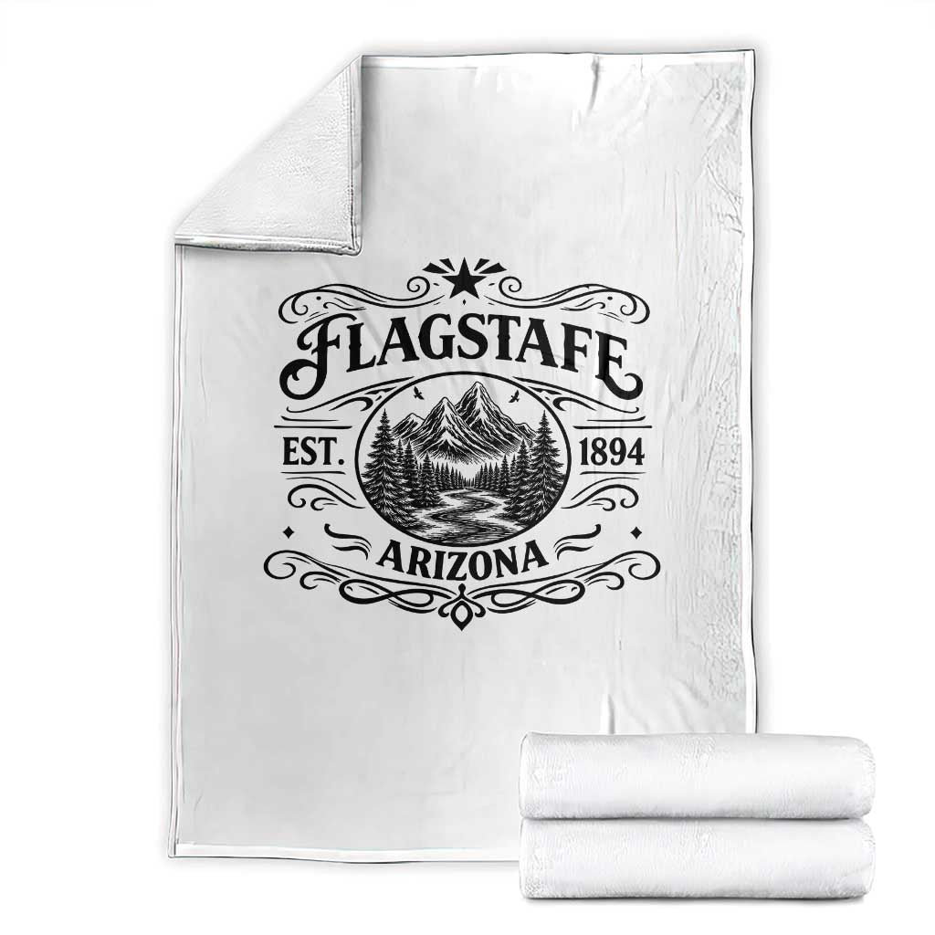 Vintage Flagstaff Landscape Adventure Throw Blanket Arizona Gift