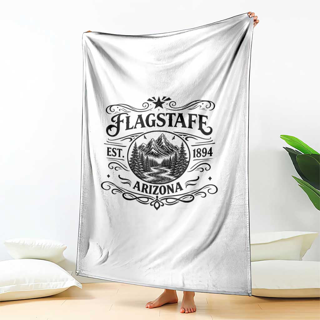 Vintage Flagstaff Landscape Adventure Throw Blanket Arizona Gift