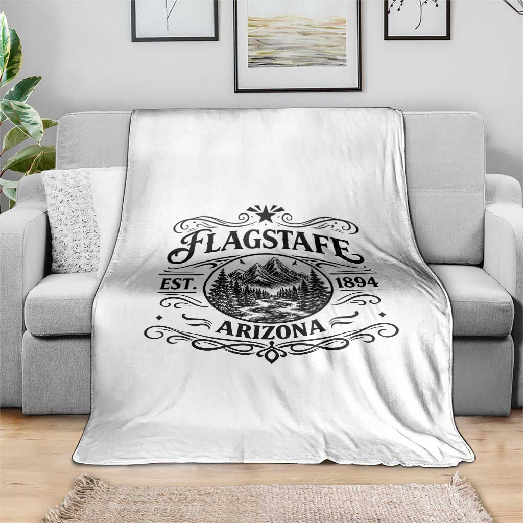 Vintage Flagstaff Landscape Adventure Throw Blanket Arizona Gift