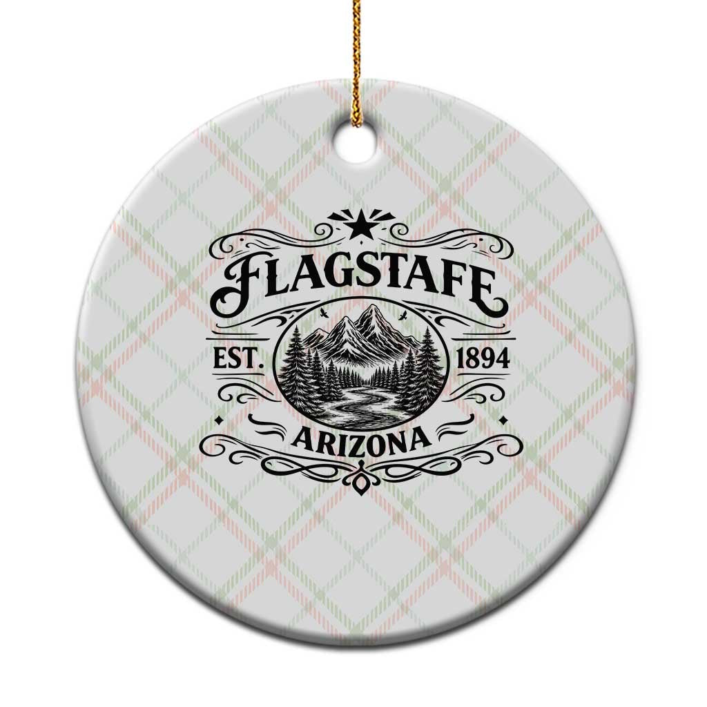 Vintage Flagstaff Landscape Adventure Ceramic Ornament Arizona Gift