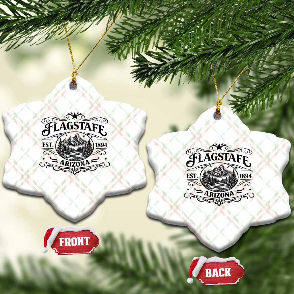 Vintage Flagstaff Landscape Adventure Ceramic Ornament Arizona Gift