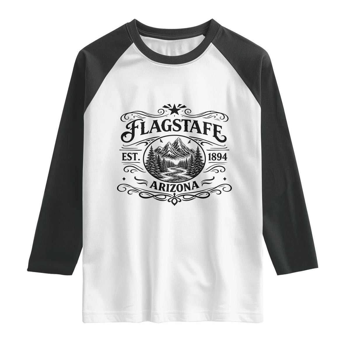 Vintage Flagstaff Landscape Adventure Raglan Shirt Arizona Gift