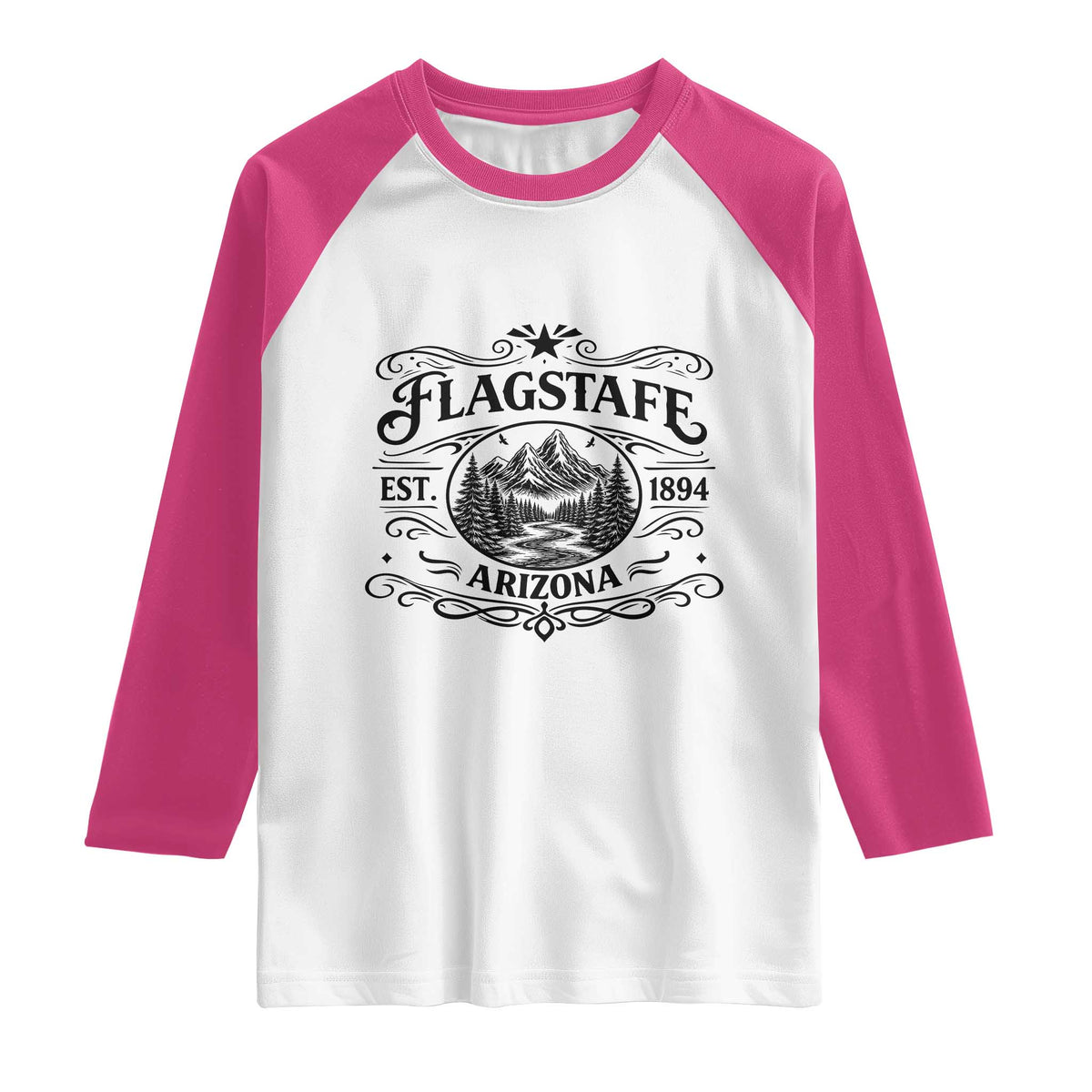 Vintage Flagstaff Landscape Adventure Raglan Shirt Arizona Gift