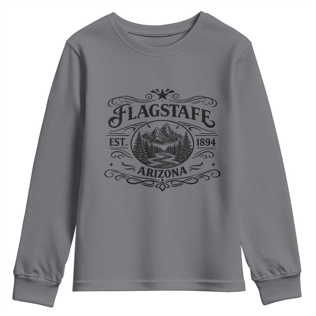 Vintage Flagstaff Landscape Adventure Youth Sweatshirt Arizona Gift