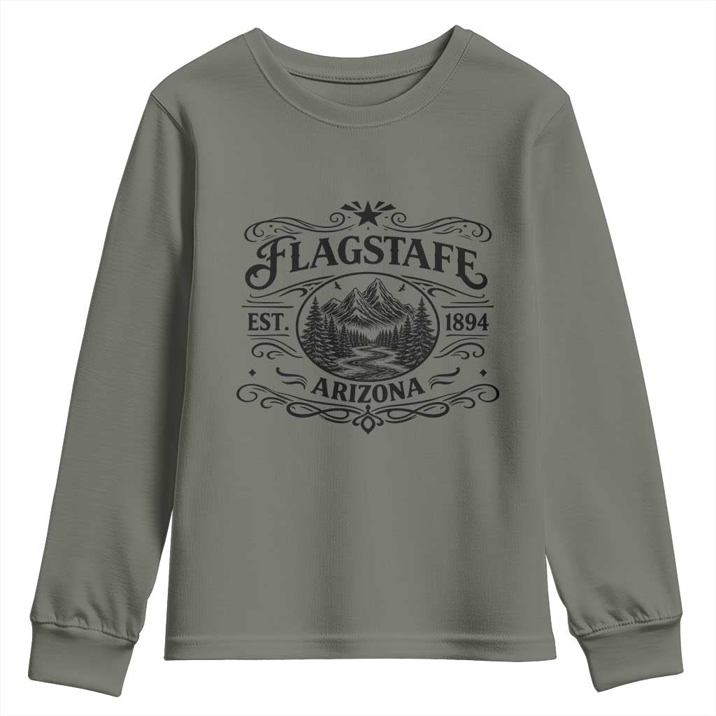 Vintage Flagstaff Landscape Adventure Youth Sweatshirt Arizona Gift