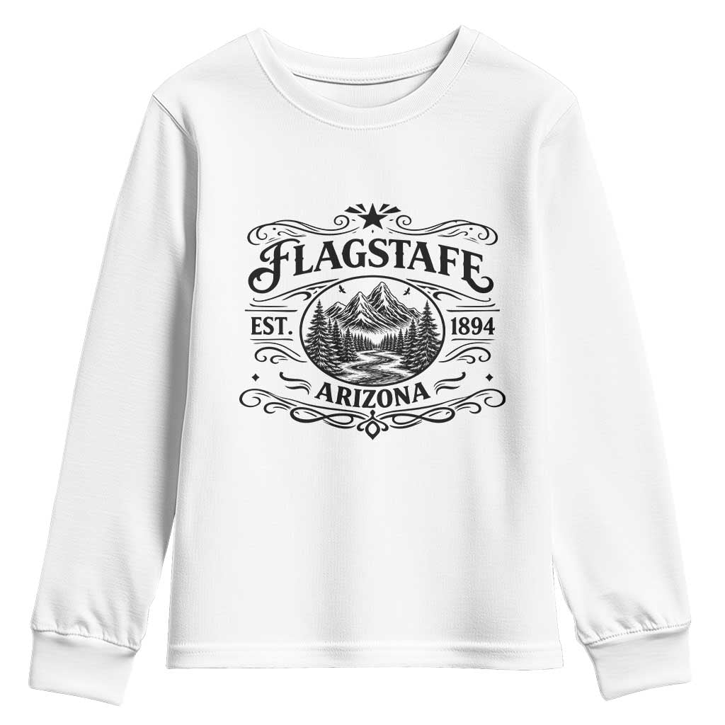 Vintage Flagstaff Landscape Adventure Youth Sweatshirt Arizona Gift