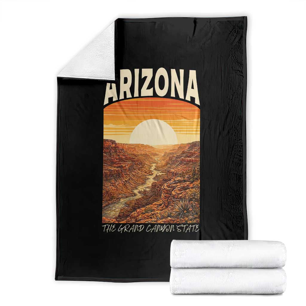 Arizona Souvenir Grand Canyon State Throw Blanket Saguaro Cactus Road Trip