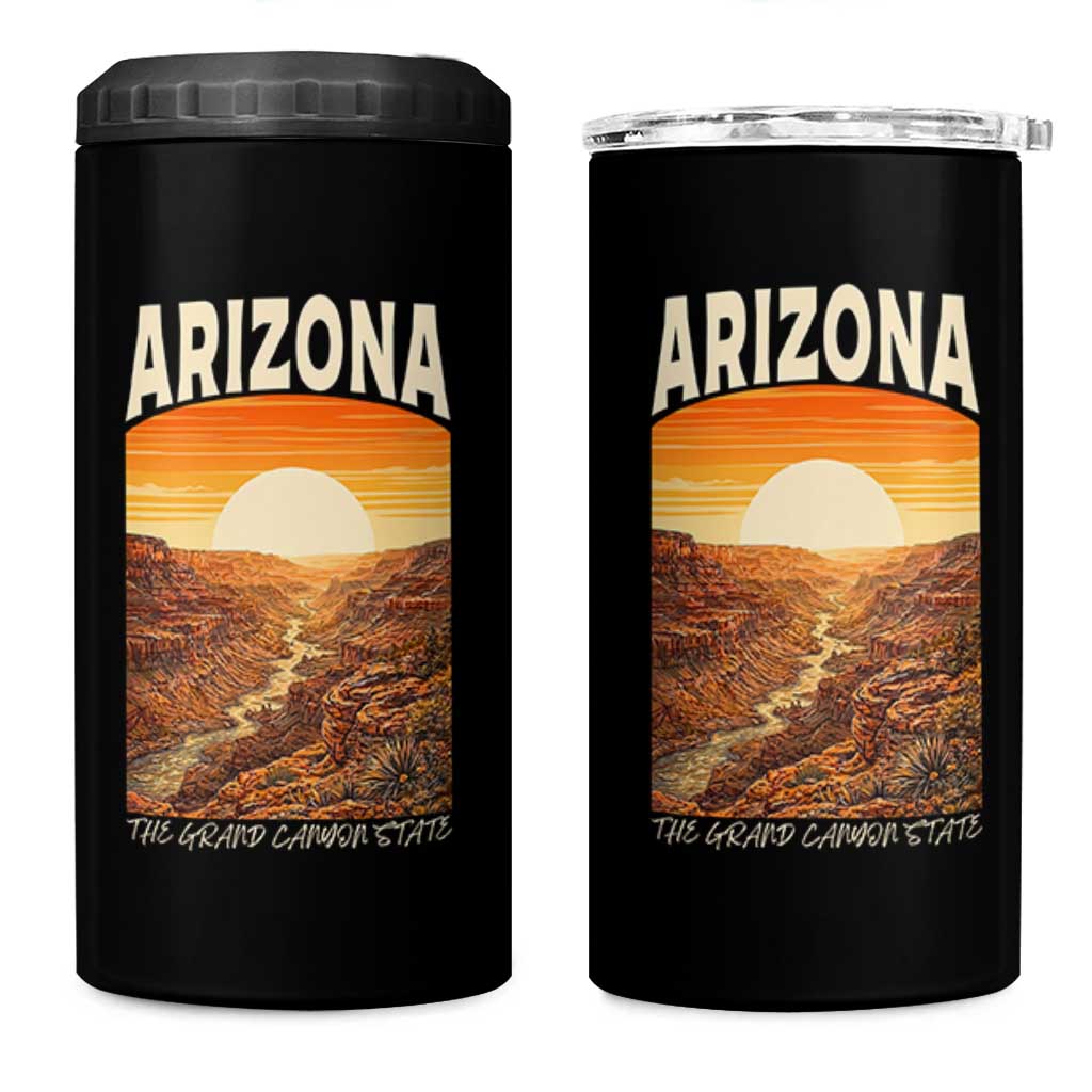 Arizona Souvenir Grand Canyon State 4 in 1 Can Cooler Tumbler Saguaro Cactus Road Trip