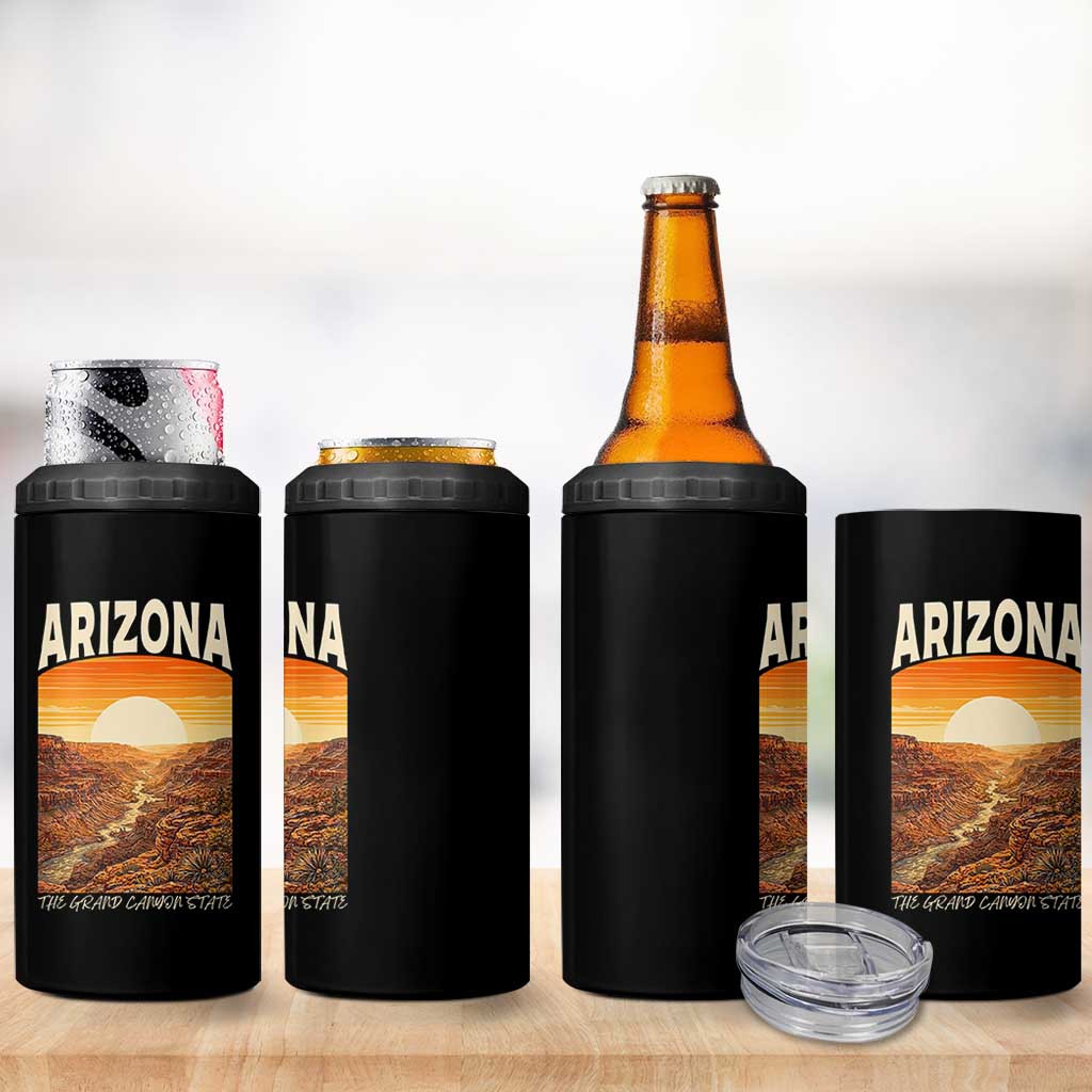 Arizona Souvenir Grand Canyon State 4 in 1 Can Cooler Tumbler Saguaro Cactus Road Trip