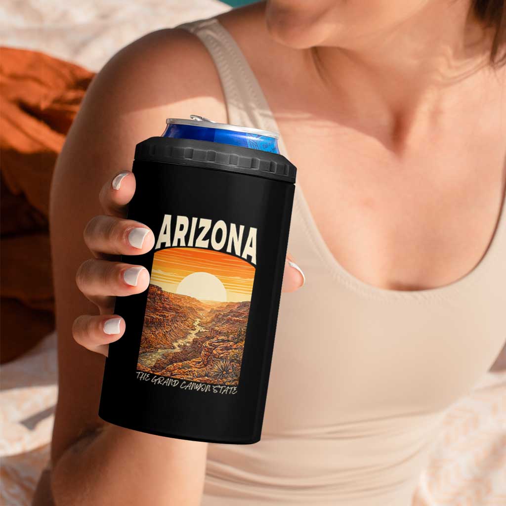 Arizona Souvenir Grand Canyon State 4 in 1 Can Cooler Tumbler Saguaro Cactus Road Trip