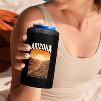Arizona Souvenir Grand Canyon State 4 in 1 Can Cooler Tumbler Saguaro Cactus Road Trip