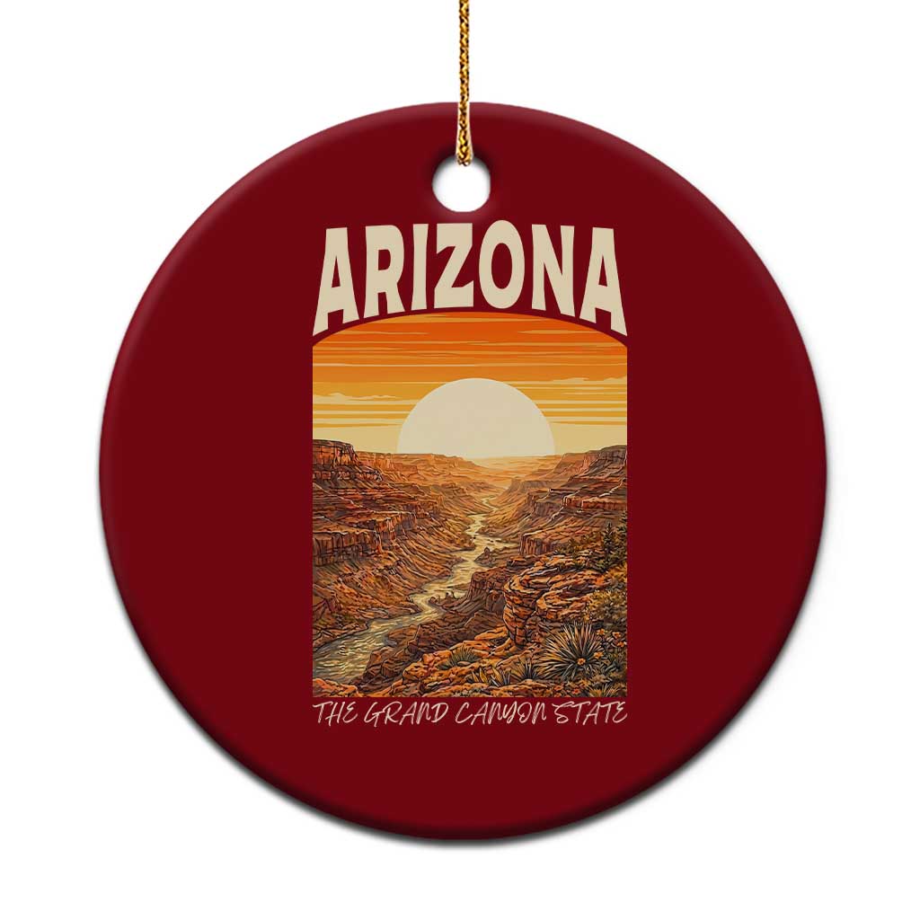 Arizona Souvenir Grand Canyon State Ceramic Ornament Saguaro Cactus Road Trip