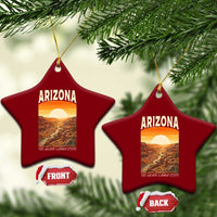 Arizona Souvenir Grand Canyon State Ceramic Ornament Saguaro Cactus Road Trip