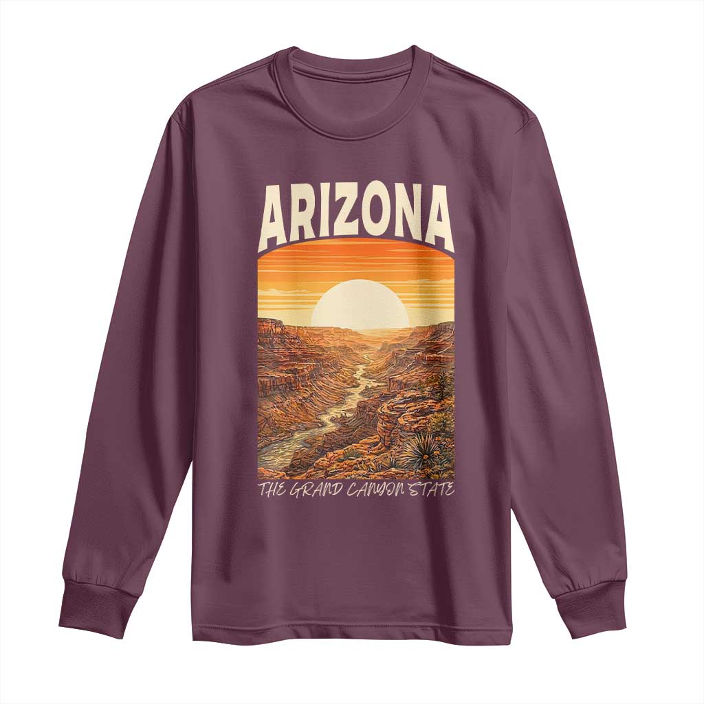 Arizona Souvenir Grand Canyon State Long Sleeve Shirt Saguaro Cactus Road Trip