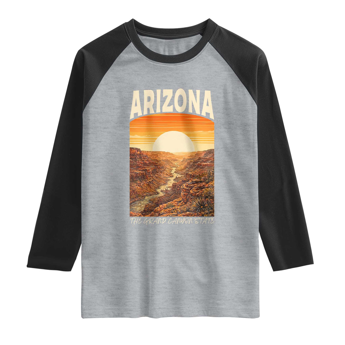 Arizona Souvenir Grand Canyon State Raglan Shirt Saguaro Cactus Road Trip