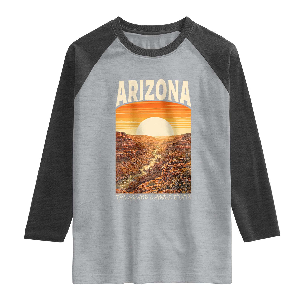 Arizona Souvenir Grand Canyon State Raglan Shirt Saguaro Cactus Road Trip
