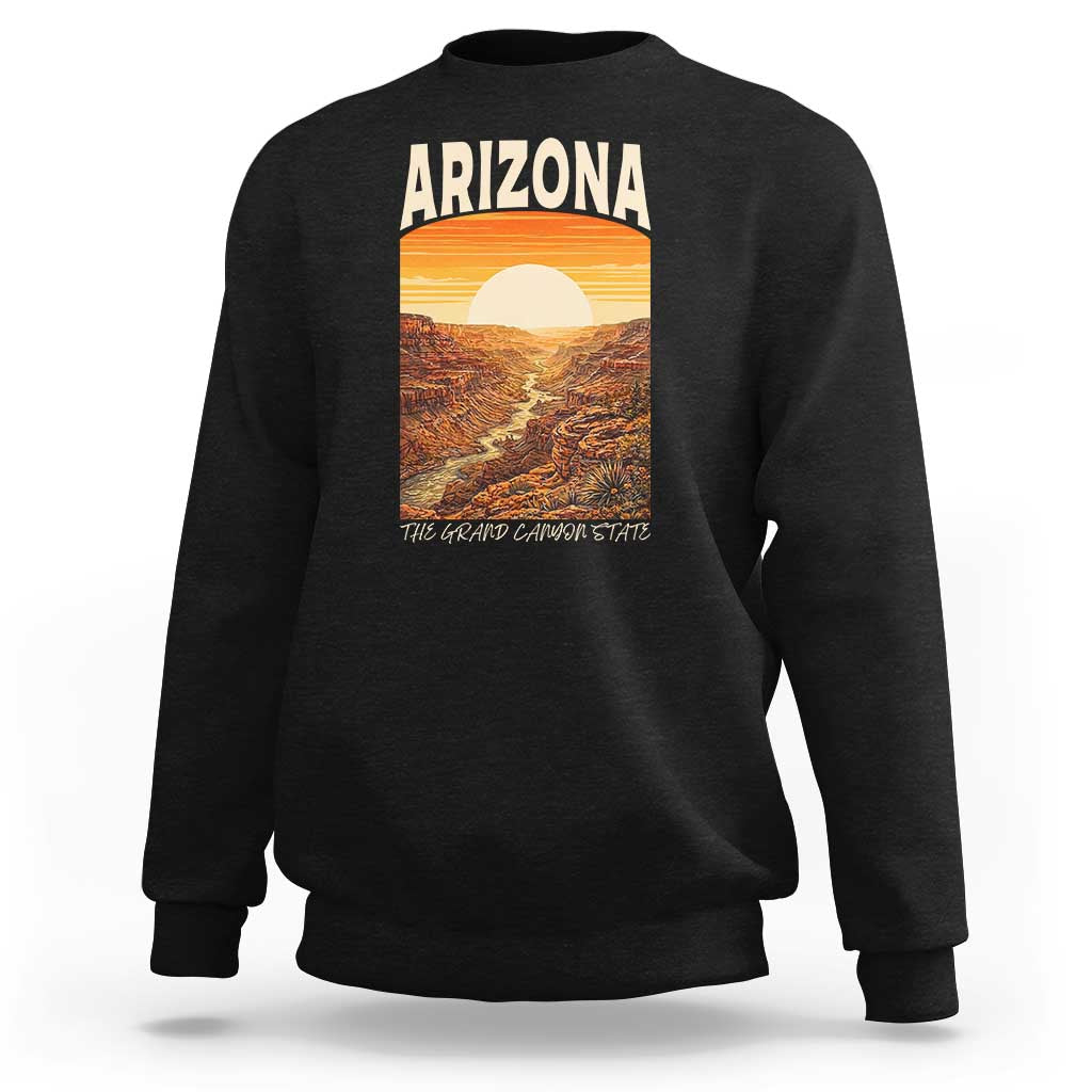 Arizona Souvenir Grand Canyon State Sweatshirt Saguaro Cactus Road Trip