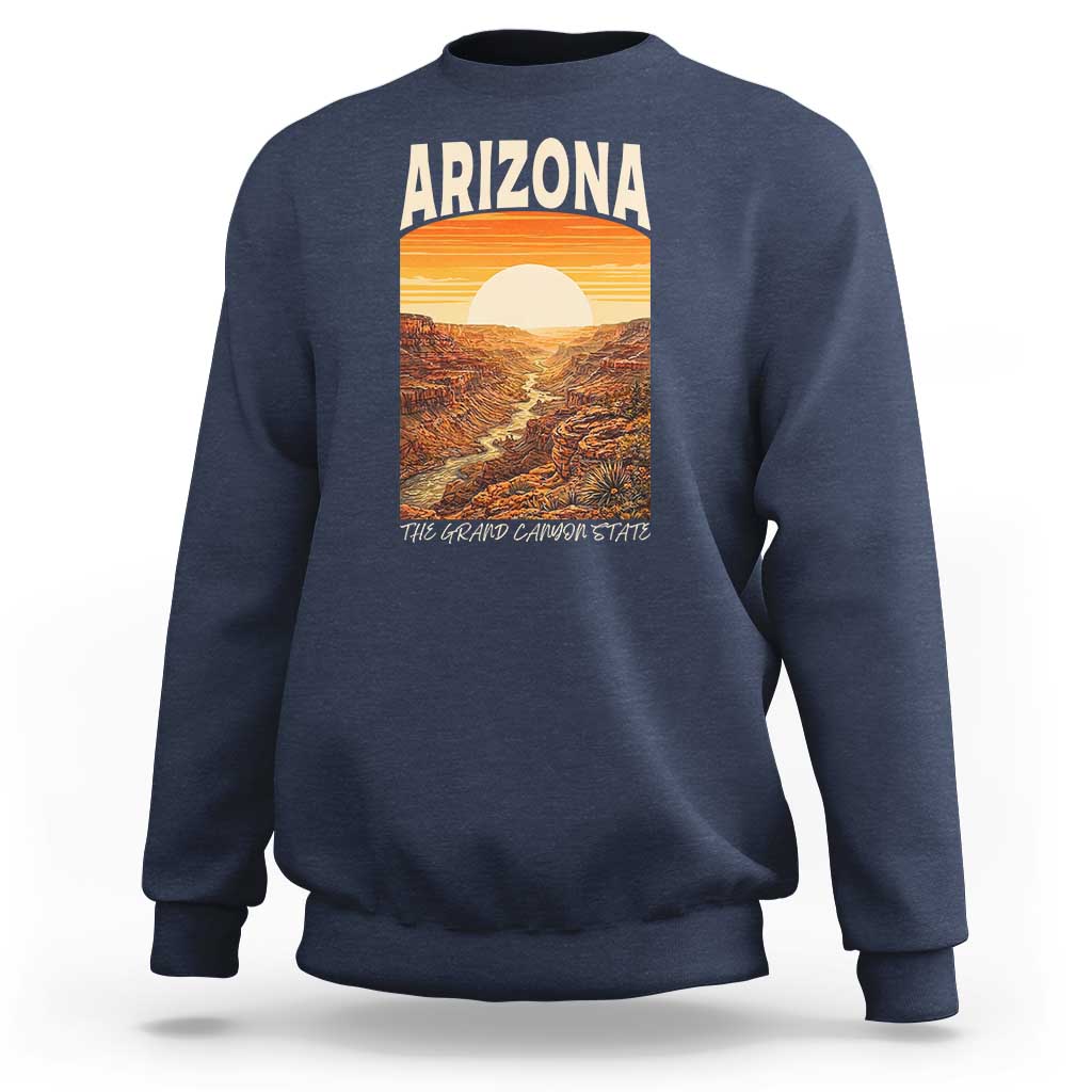 Arizona Souvenir Grand Canyon State Sweatshirt Saguaro Cactus Road Trip