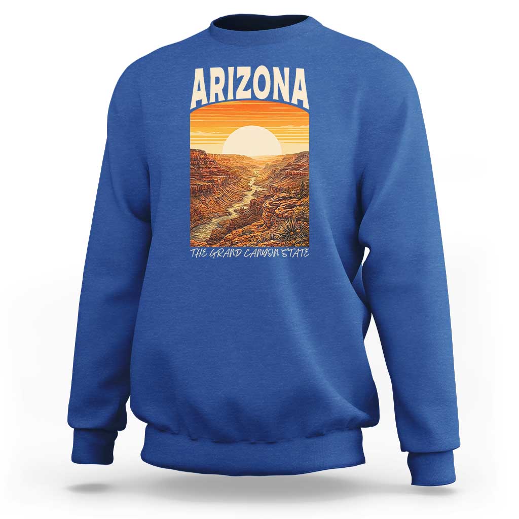 Arizona Souvenir Grand Canyon State Sweatshirt Saguaro Cactus Road Trip