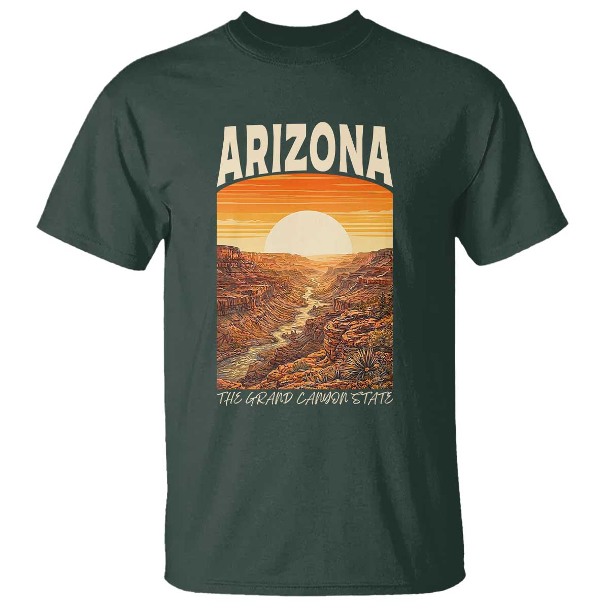 Arizona Souvenir Grand Canyon State T Shirt Saguaro Cactus Road Trip