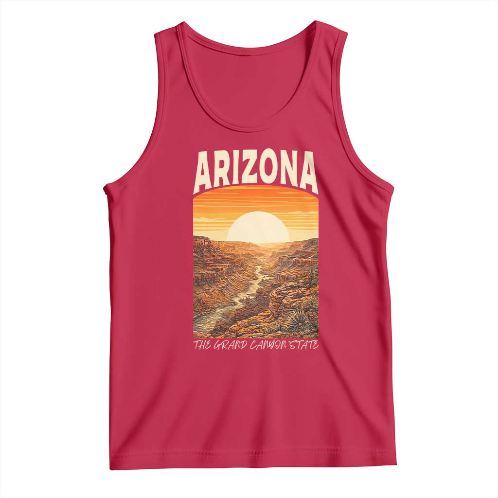 Arizona Souvenir Grand Canyon State Tank Top Saguaro Cactus Road Trip