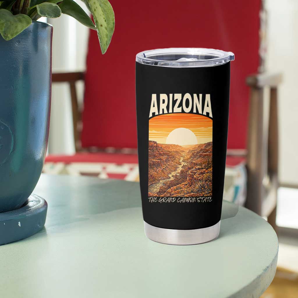 Arizona Souvenir Grand Canyon State Tumbler Cup Saguaro Cactus Road Trip
