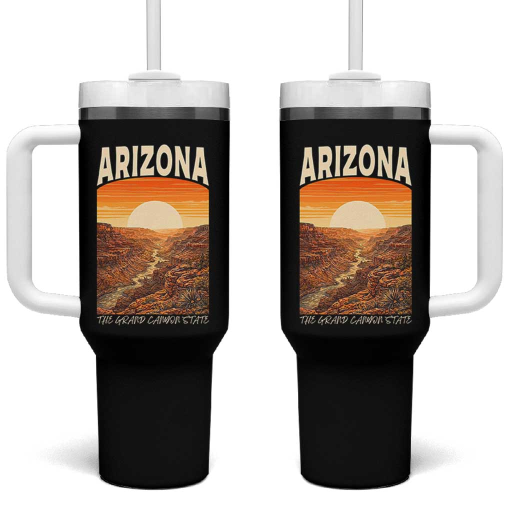 Arizona Souvenir Grand Canyon State Tumbler With Handle Saguaro Cactus Road Trip