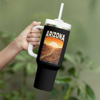 Arizona Souvenir Grand Canyon State Tumbler With Handle Saguaro Cactus Road Trip