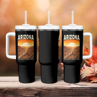 Arizona Souvenir Grand Canyon State Tumbler With Handle Saguaro Cactus Road Trip