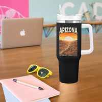 Arizona Souvenir Grand Canyon State Tumbler With Handle Saguaro Cactus Road Trip