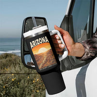 Arizona Souvenir Grand Canyon State Tumbler With Handle Saguaro Cactus Road Trip