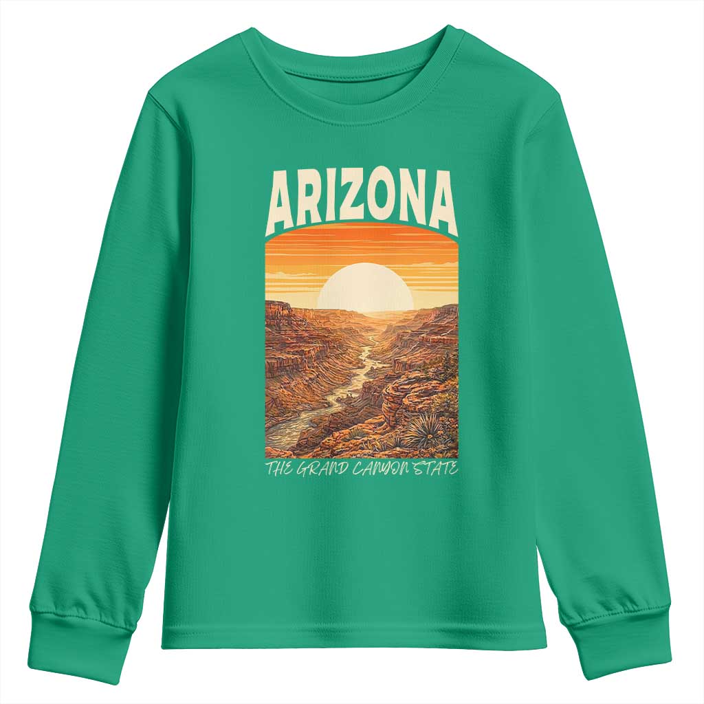 Arizona Souvenir Grand Canyon State Youth Sweatshirt Saguaro Cactus Road Trip