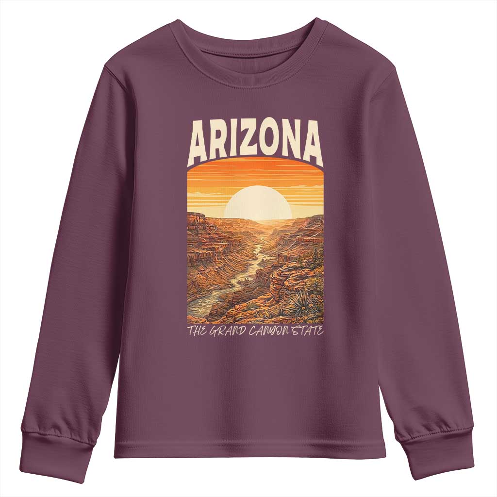 Arizona Souvenir Grand Canyon State Youth Sweatshirt Saguaro Cactus Road Trip