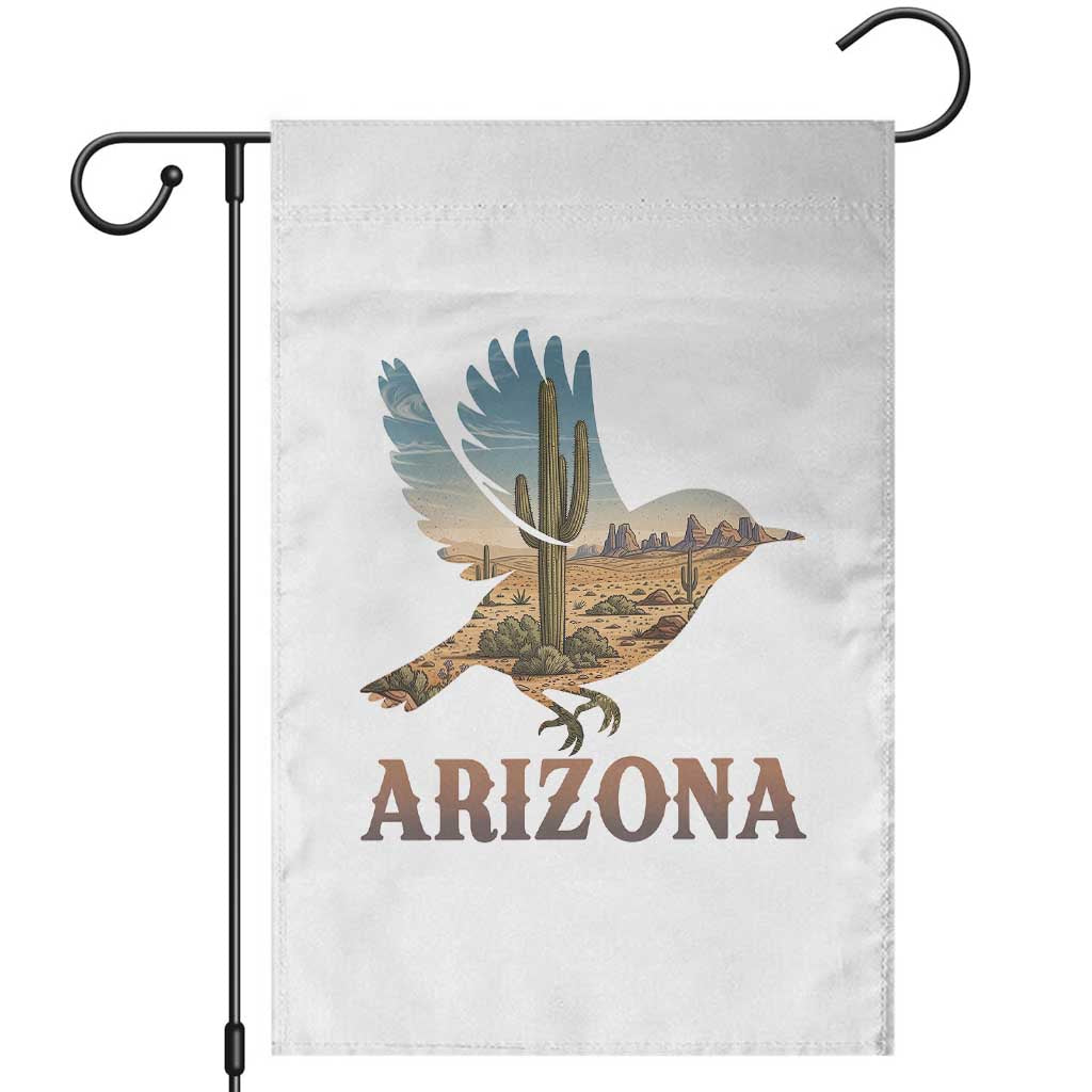 Arizona Desert Wren Bird Garden Flag Cactus Landscape Rustic Western