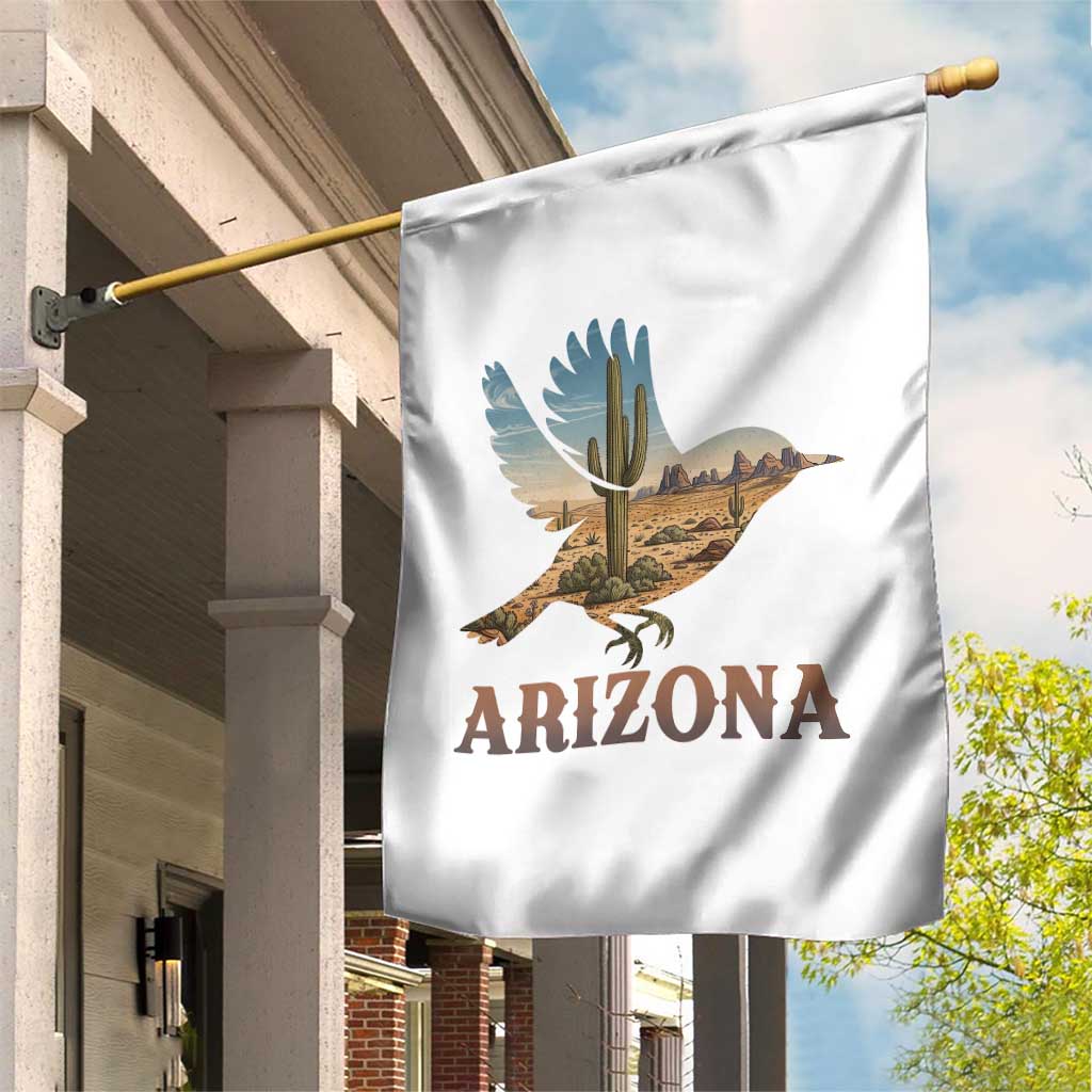 Arizona Desert Wren Bird Garden Flag Cactus Landscape Rustic Western