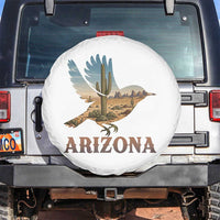 Arizona Desert Wren Bird Spare Tire Cover Cactus Landscape Rustic Western