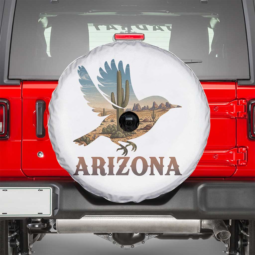 Arizona Desert Wren Bird Spare Tire Cover Cactus Landscape Rustic Western