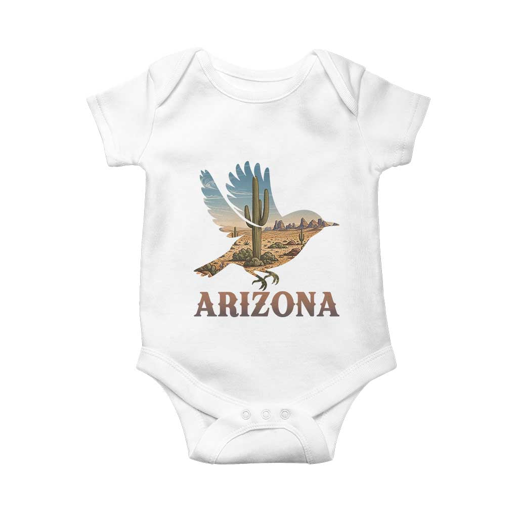 Arizona Desert Wren Bird Baby Onesie Cactus Landscape Rustic Western