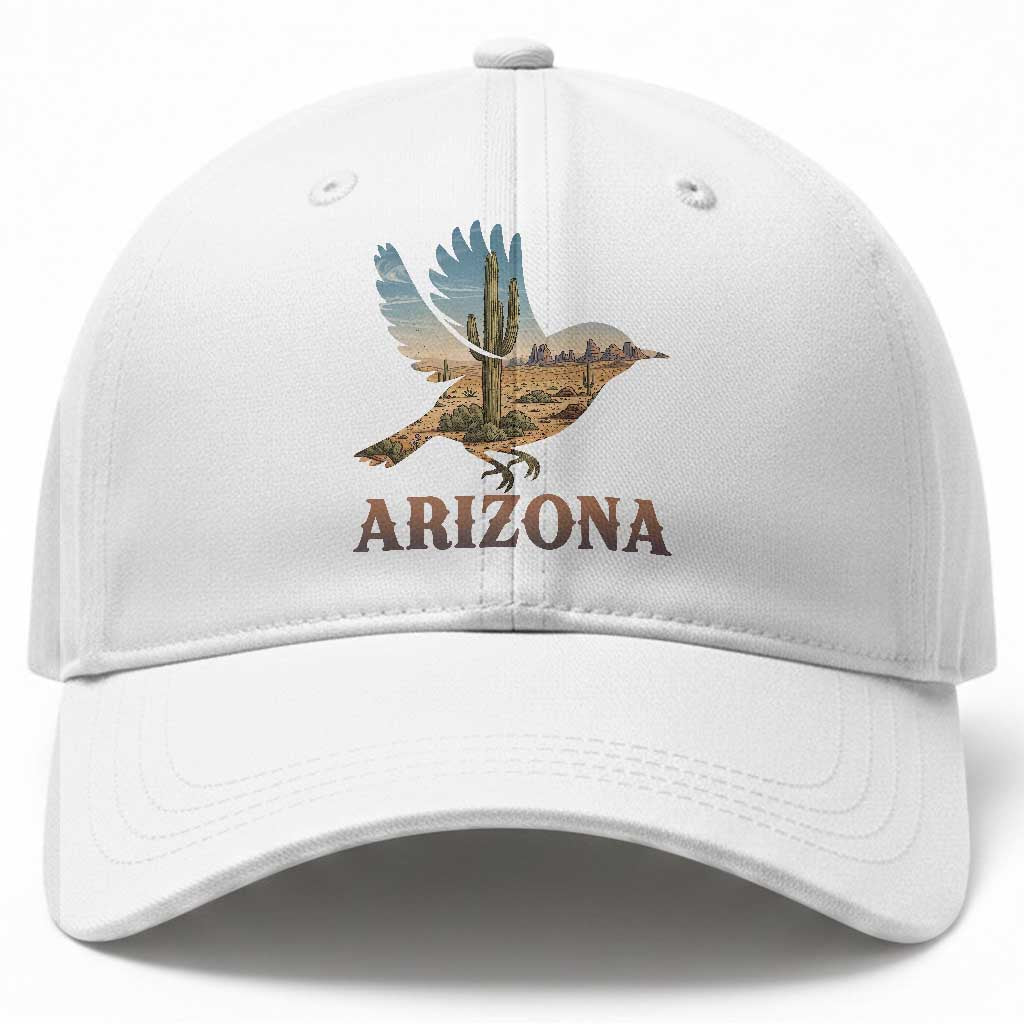 Arizona Desert Wren Bird Baseball Cap Cactus Landscape Rustic Western