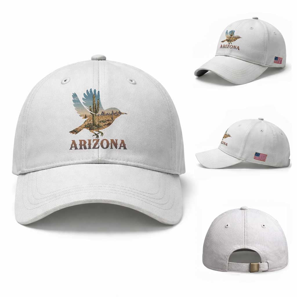 Arizona Desert Wren Bird Baseball Cap Cactus Landscape Rustic Western